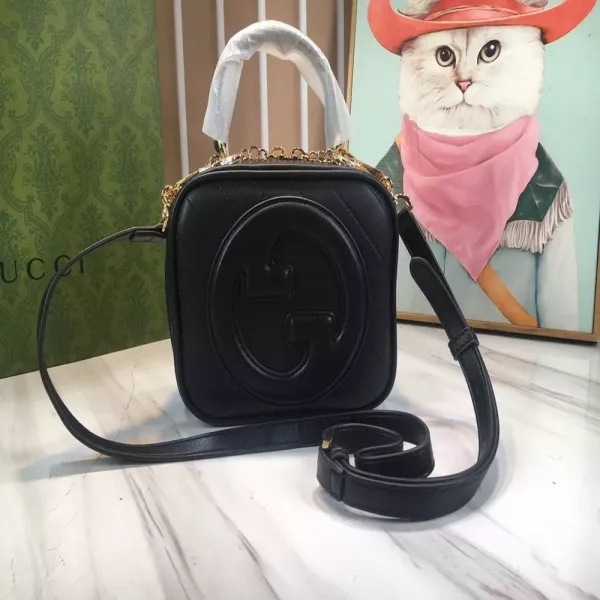 구찌 블론디 더블G 가죽 핸들 크로스백