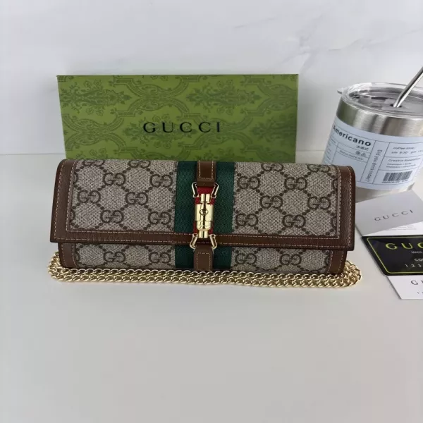 구찌 자키 1961 GG 캔버스 체인 월렛