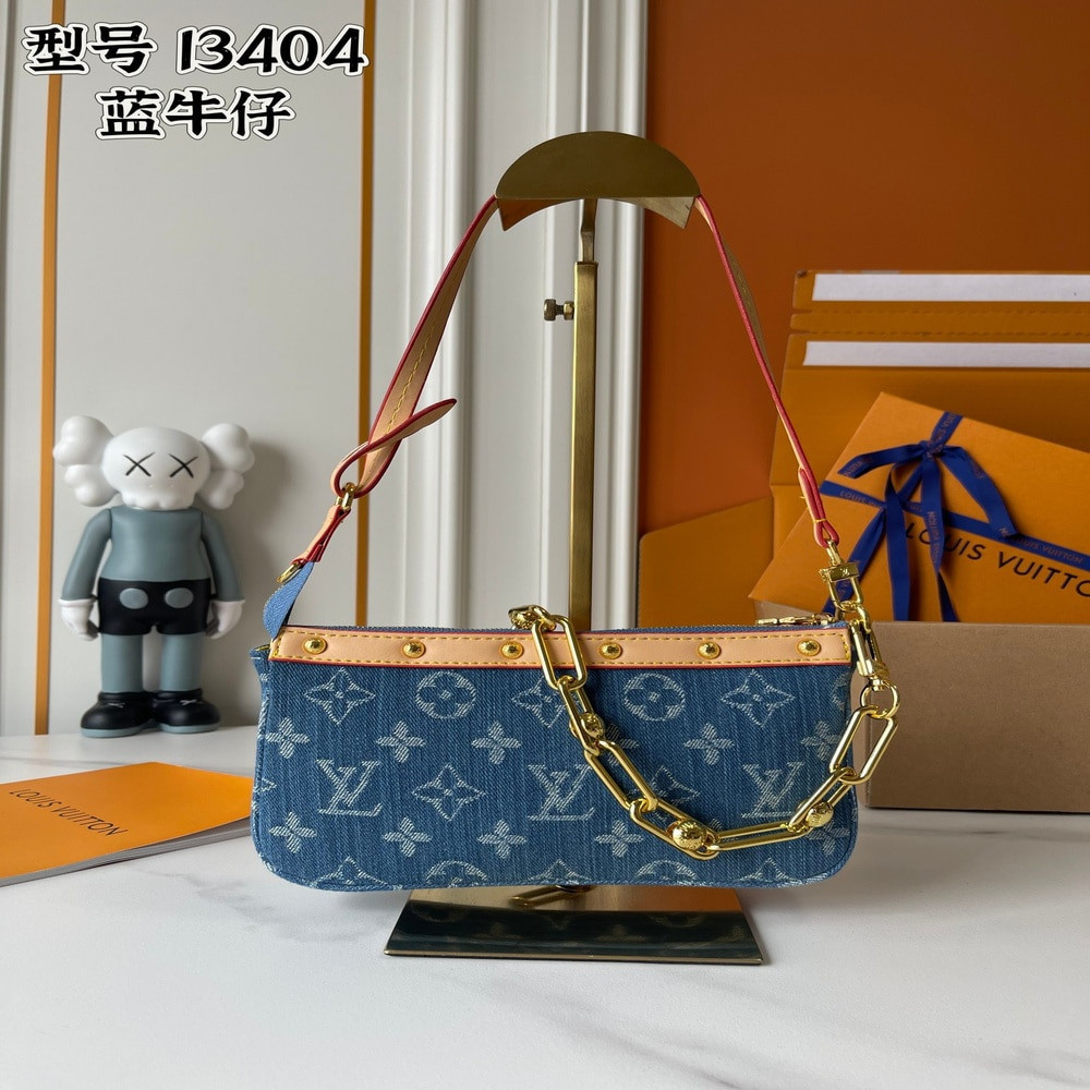 루이비통 모노그램 데님 체인 스트랩 숄더백