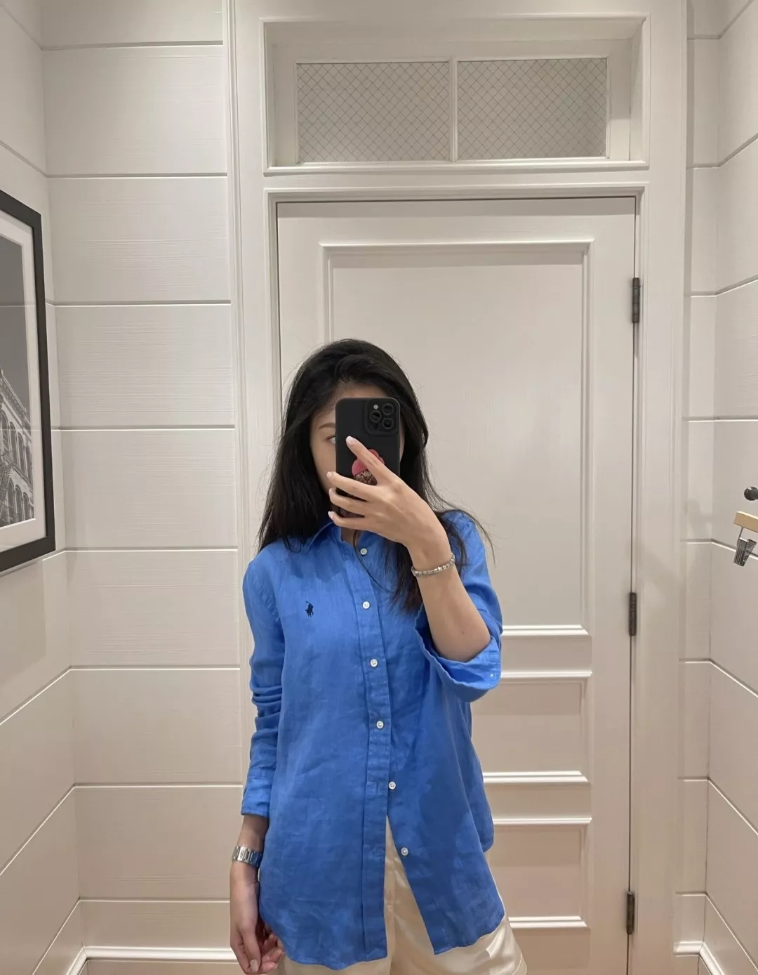 랄프로렌 린넨 로고 자수 클래식 카라 셔츠 상세 이미지 11