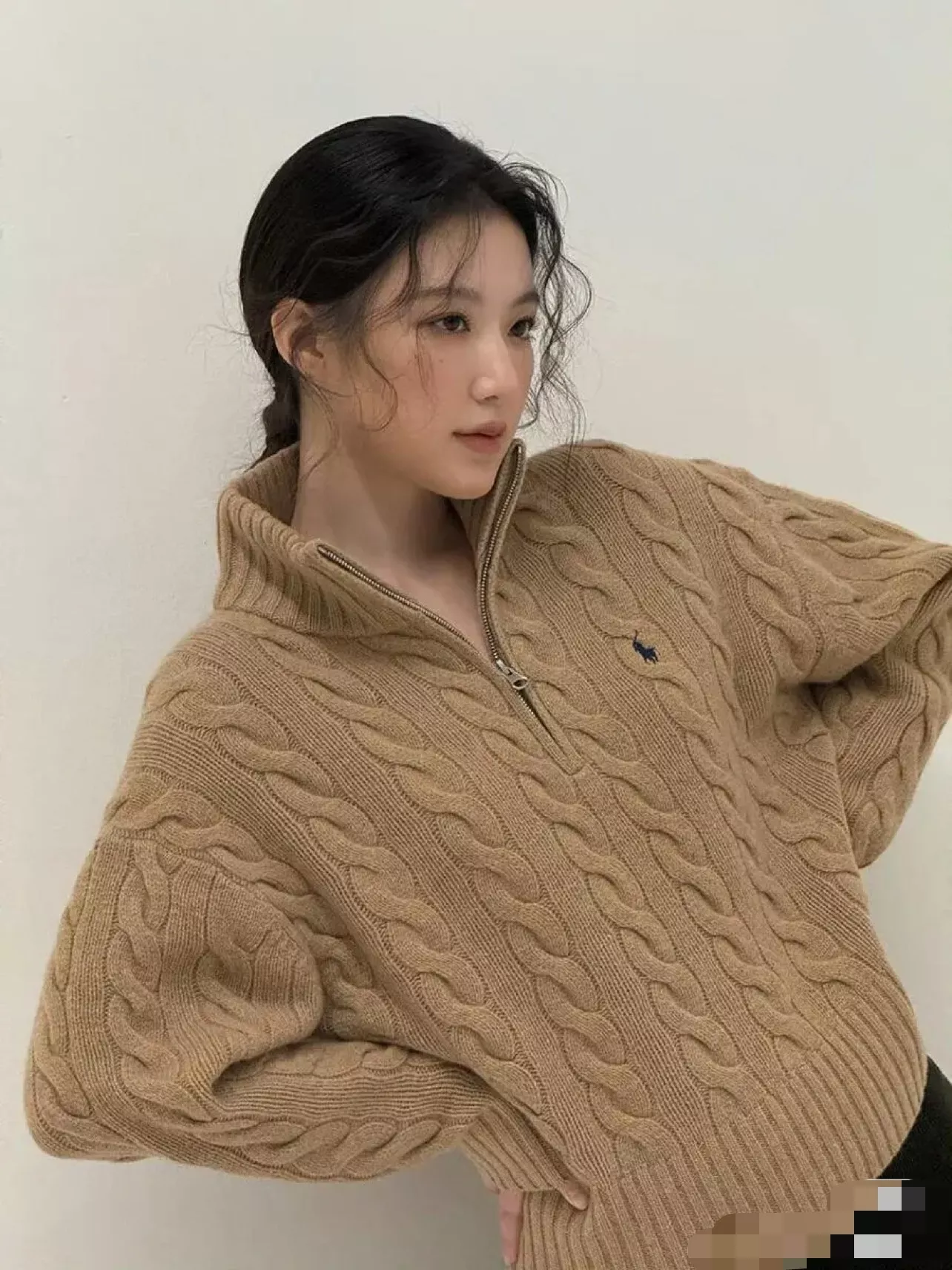 랄프로렌 케이블 니트 하프집업 스웨터 상세 이미지 35