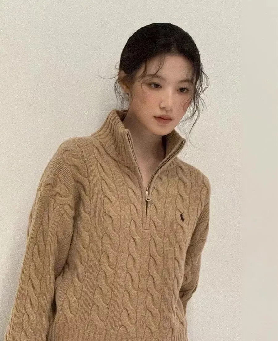 랄프로렌 케이블 니트 하프집업 스웨터 상세 이미지 37