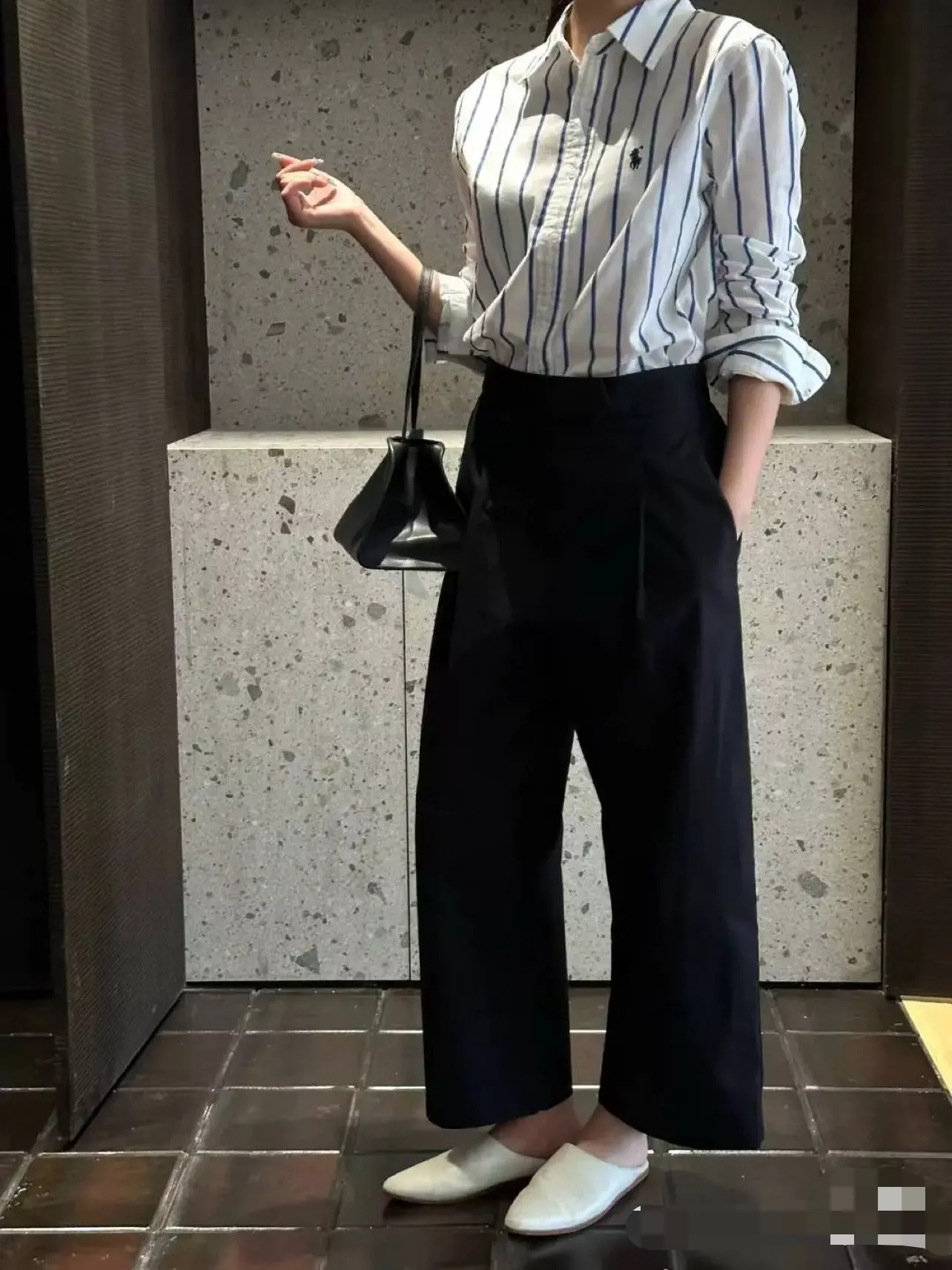 랄프로렌 포니 자수 린넨 블루 스트라이프 셔츠 상세 이미지 29
