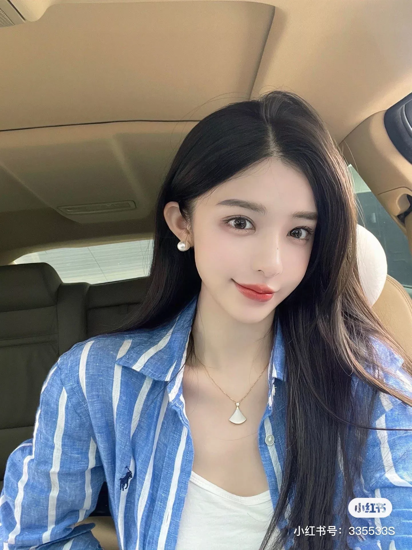 랄프로렌 블루 화이트 스트라이프 린넨 혼방 포니 자수 셔츠 상세 이미지 35