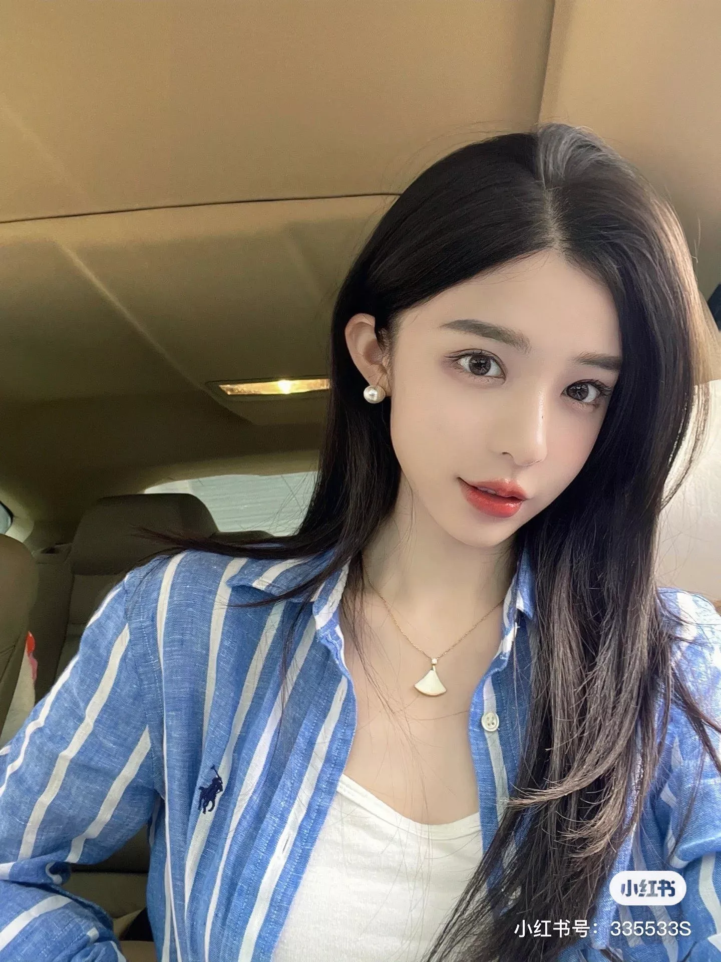 랄프로렌 블루 화이트 스트라이프 린넨 혼방 포니 자수 셔츠 상세 이미지 34