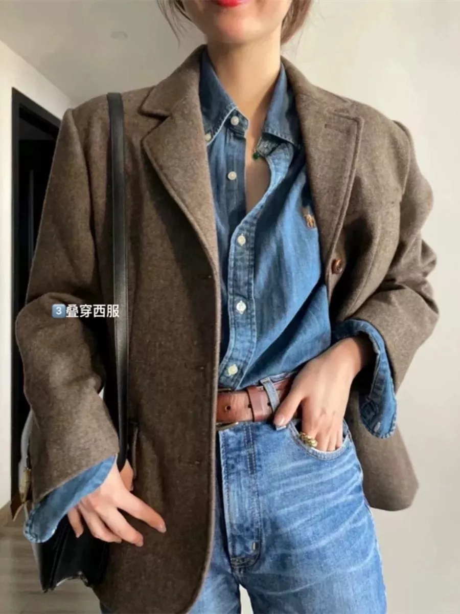 랄프로렌 여성 클래식 슬림핏 데님 셔츠 포니 로고 상세 이미지 33