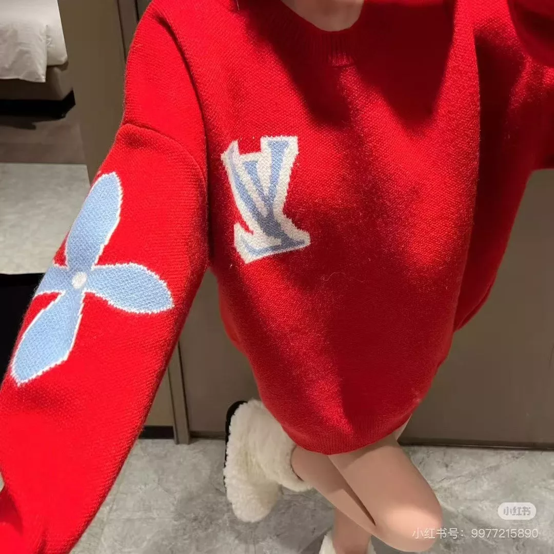 루이비통 LV 로고 모노그램 플라워 라운드 니트 풀오버 상세 이미지 30