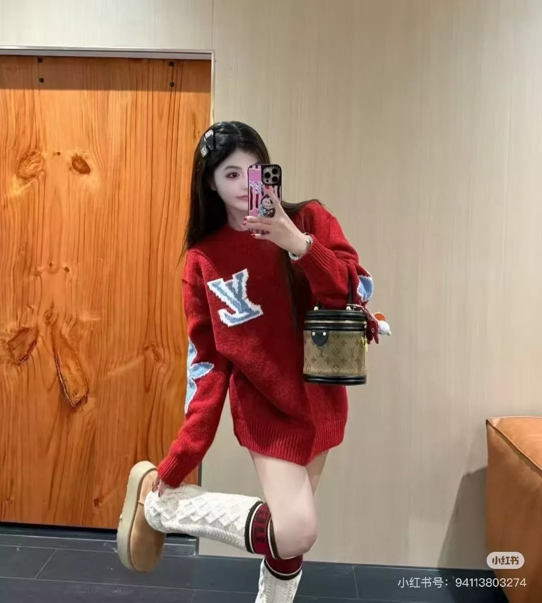 루이비통 LV 로고 모노그램 플라워 라운드 니트 풀오버 상세 이미지 19