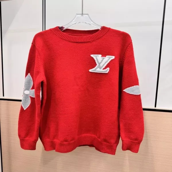 루이비통 LV 로고 모노그램 플라워 라운드 니트 풀오버