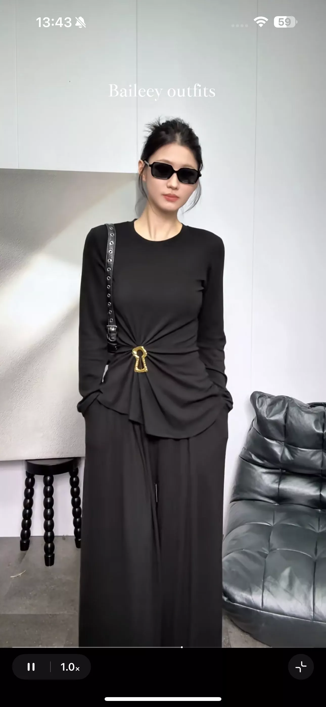 스키아파렐리 키홀 브로치 슬림핏 코튼 스트레치 이너 탑 상세 이미지 30