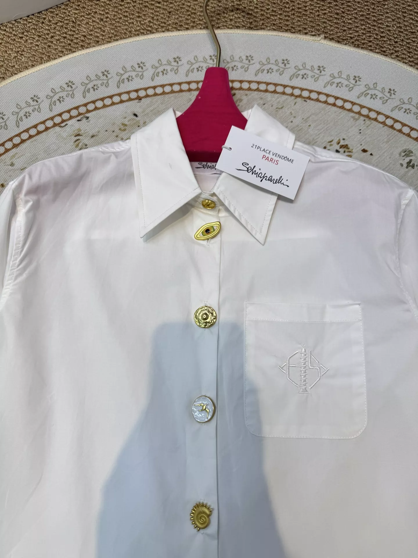 스키아파렐리 클래식 하드웨어 카라 셔츠 상세 이미지 12