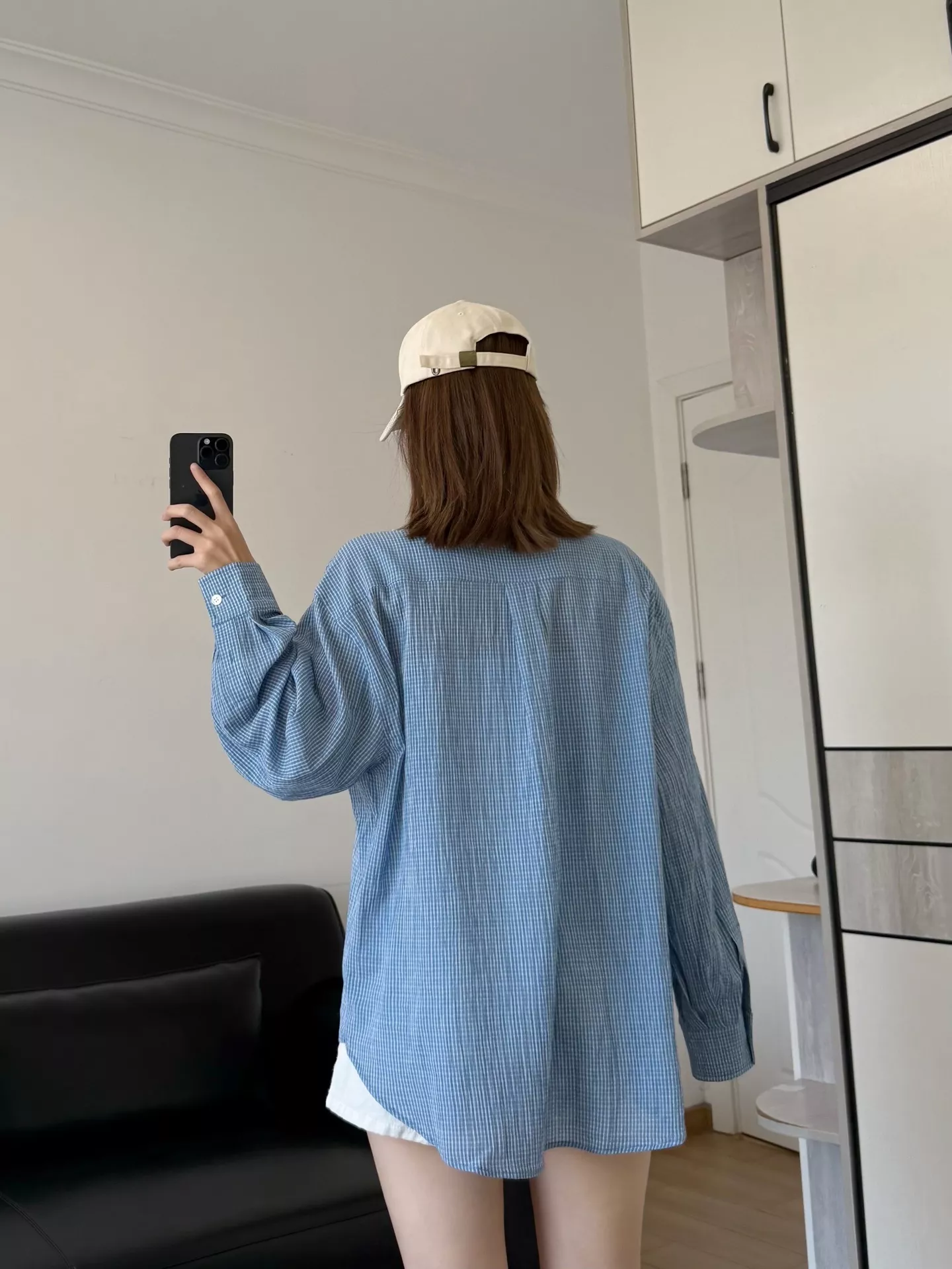 로우클래식 체크 코튼 루즈핏 셔츠 상세 이미지 36
