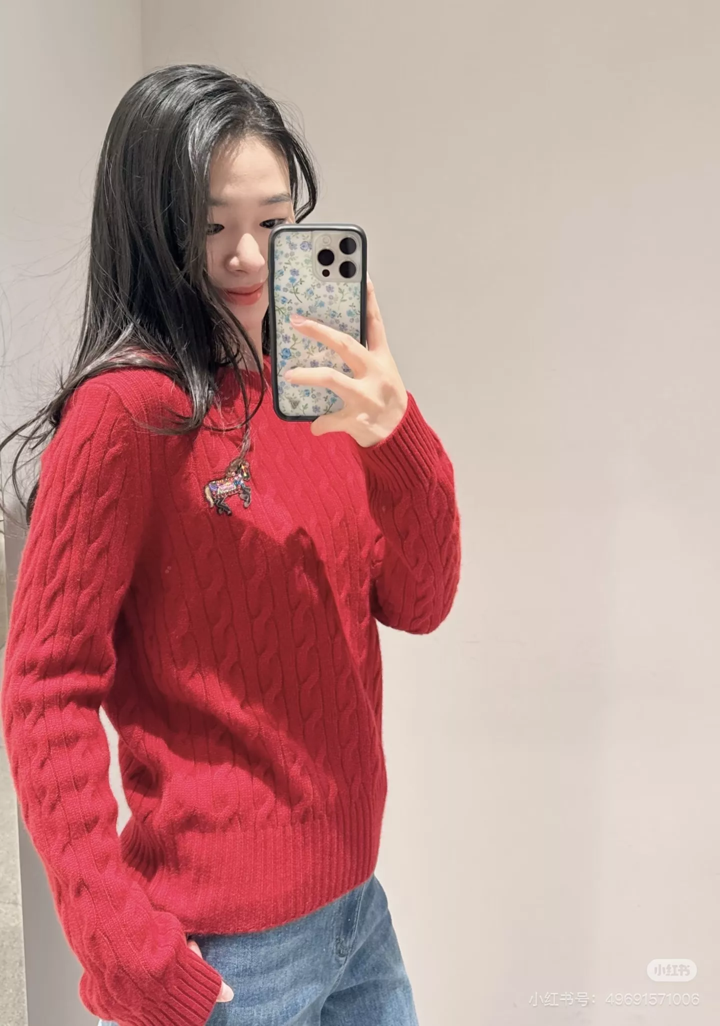 에르도스 회전목마 자수 케이블 니트 스웨터 상세 이미지 32