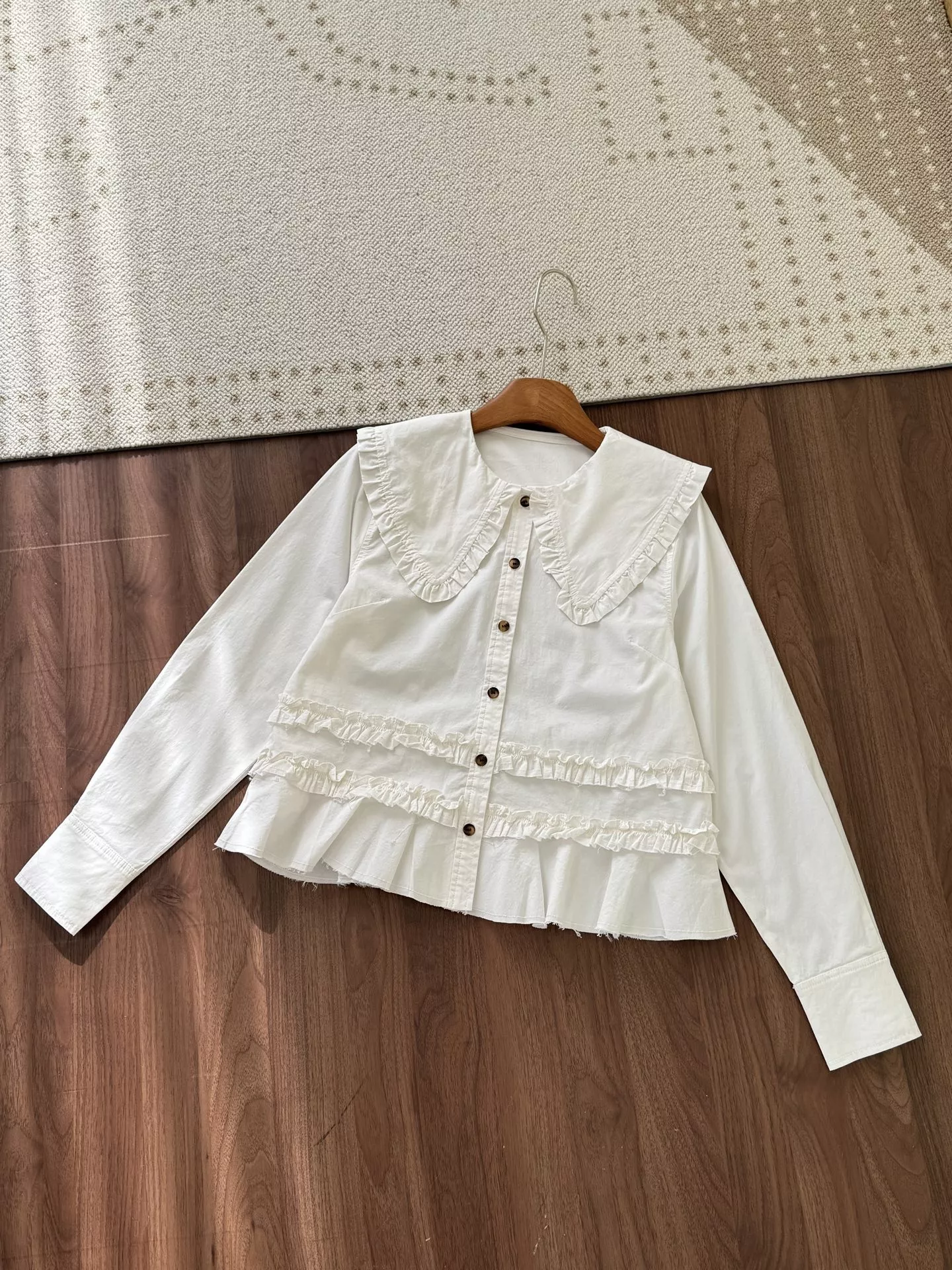 가니 빅카라 프릴 포인트 코튼 셔츠 상세 이미지 10