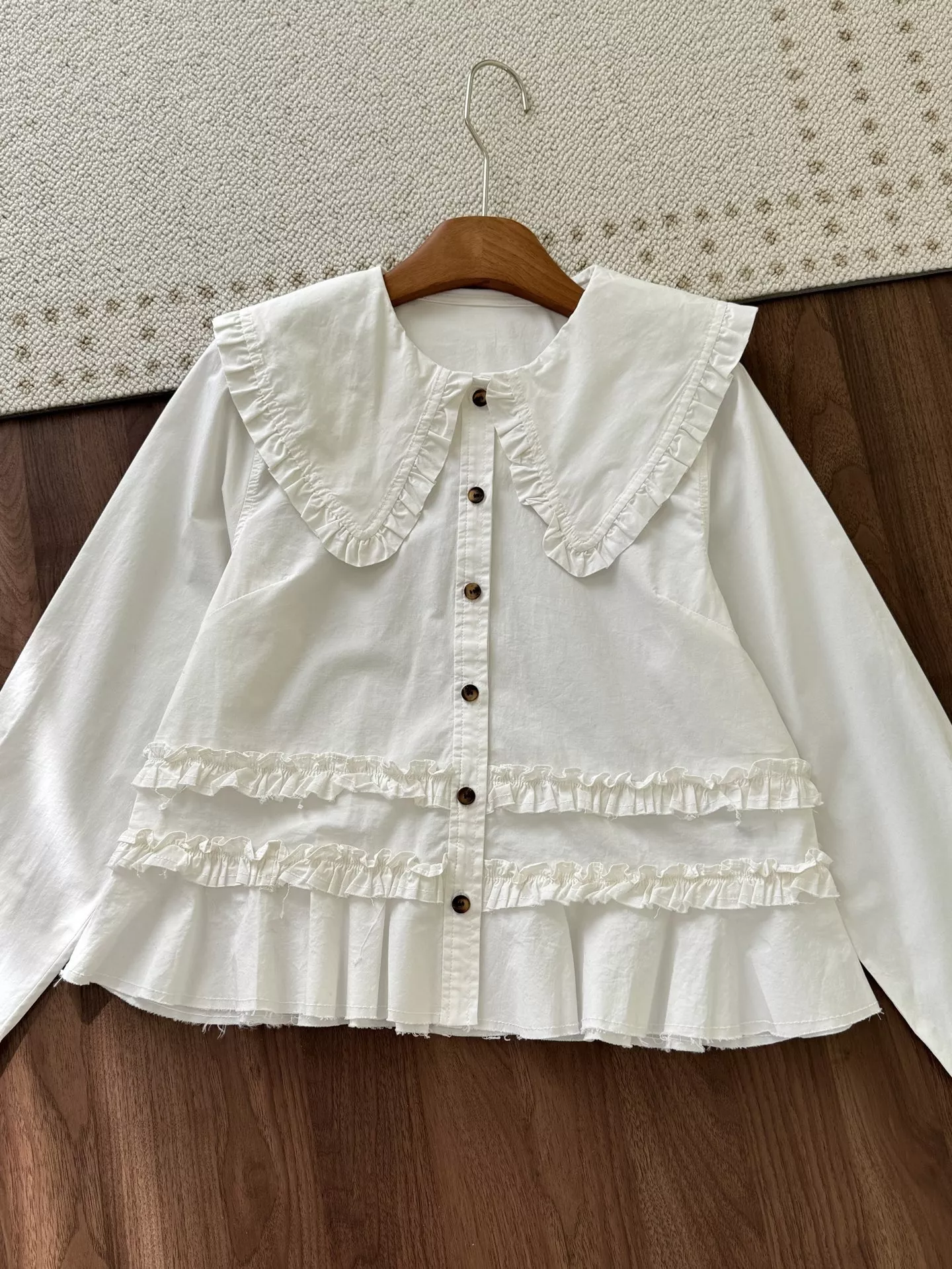 가니 빅카라 프릴 포인트 코튼 셔츠 상세 이미지 13