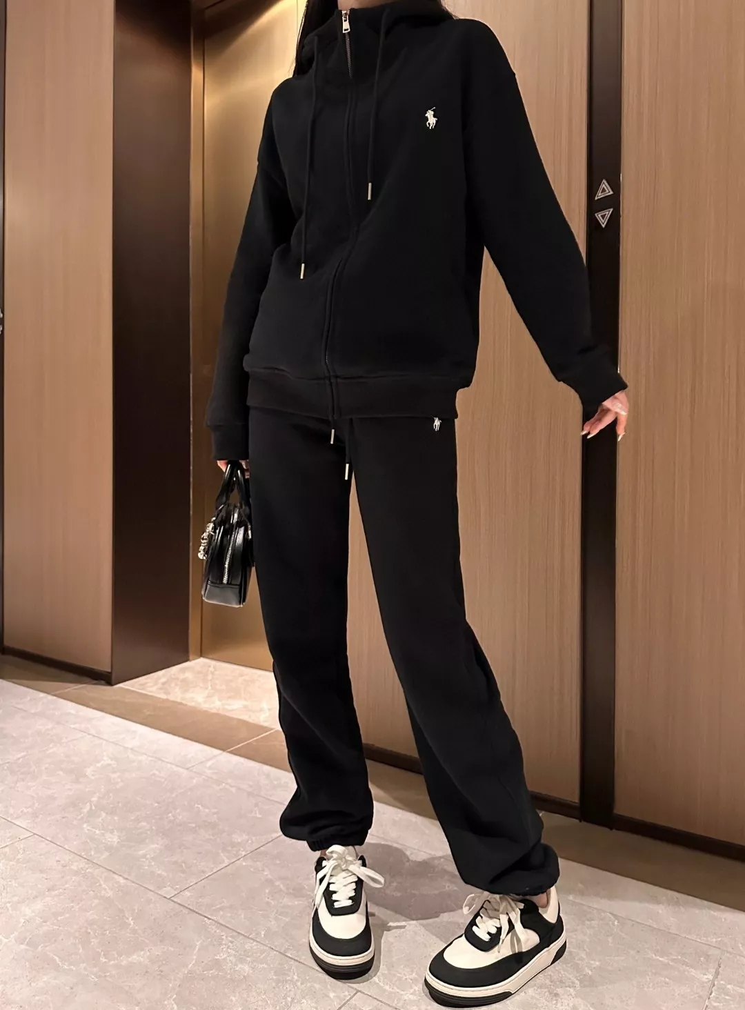 랄프로렌 폴로 자수 로고 블랙라벨 기모 후드 집업 상세 이미지 10