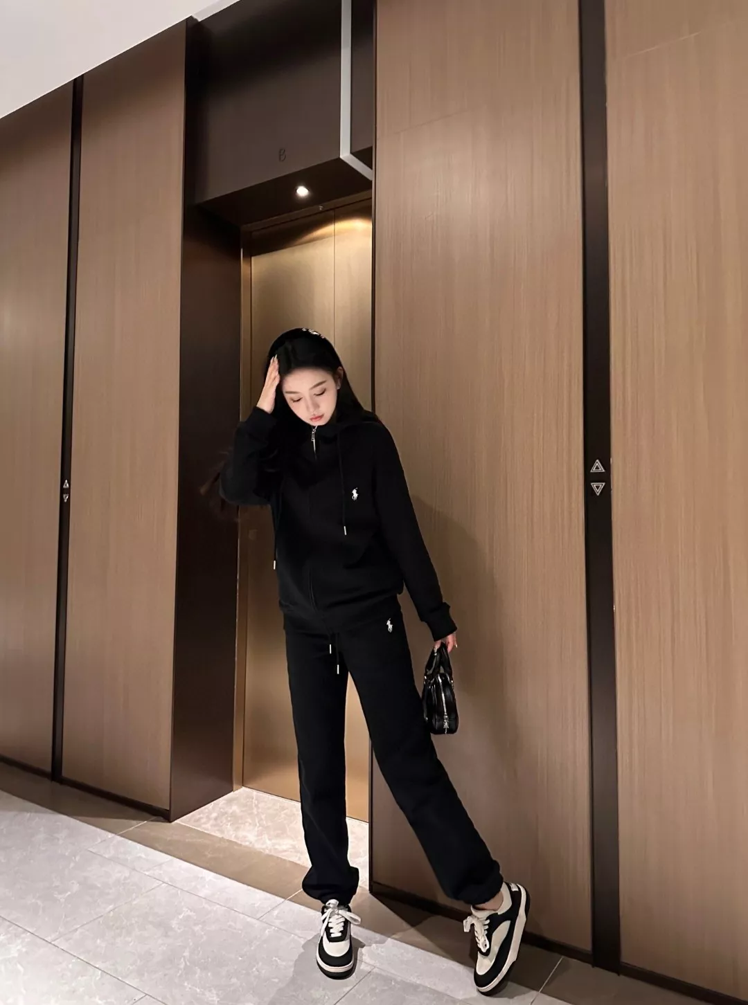 랄프로렌 폴로 자수 로고 블랙라벨 기모 후드 집업 상세 이미지 13