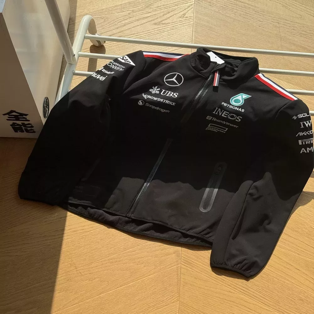 타미힐피거 메르세데스 벤츠 F1 팀 로고 소프트쉘 재킷