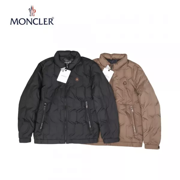 몽클레어 3D 로고 라이트 스탠드카라 다운 재킷