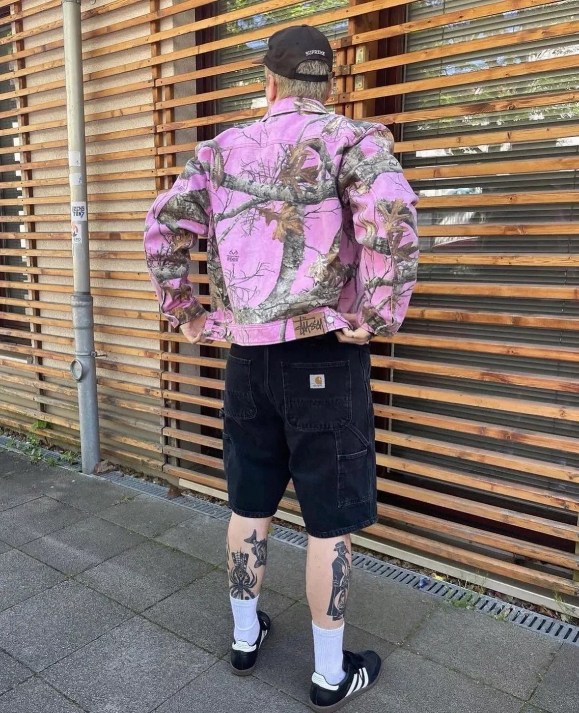 스투시 FW23 트리 브랜치 올오버 프린트 워크 집업 재킷 상세 이미지 17