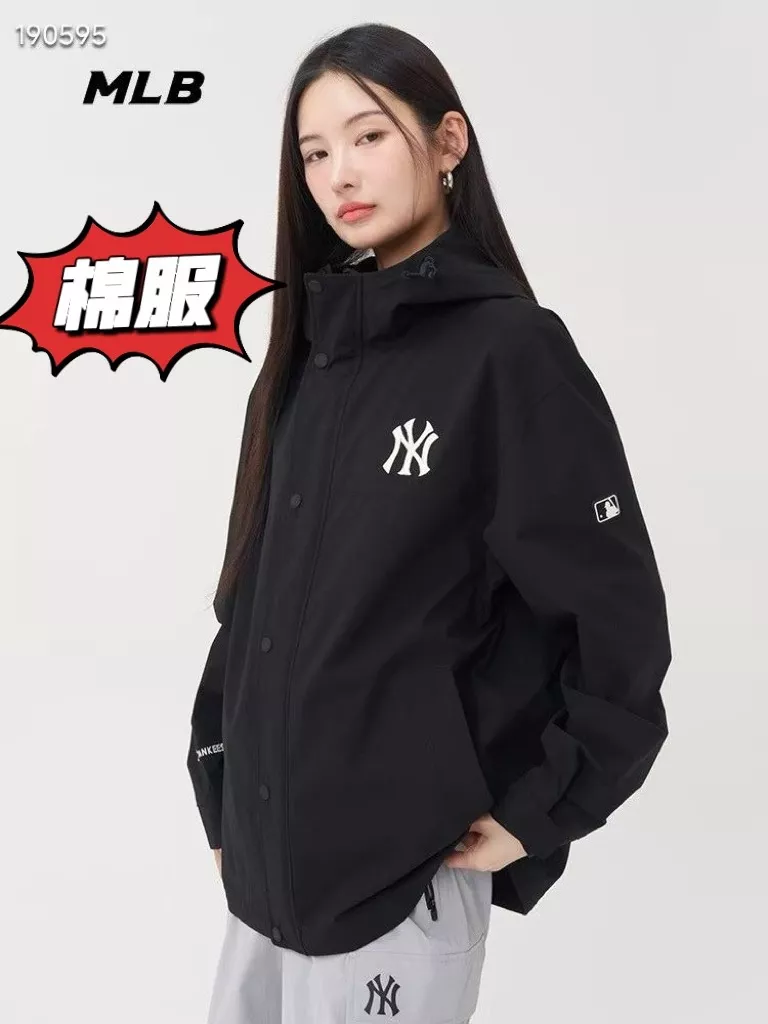 엠엘비 NY 로고 자수 후드 집업 패딩 재킷 상세 이미지 11