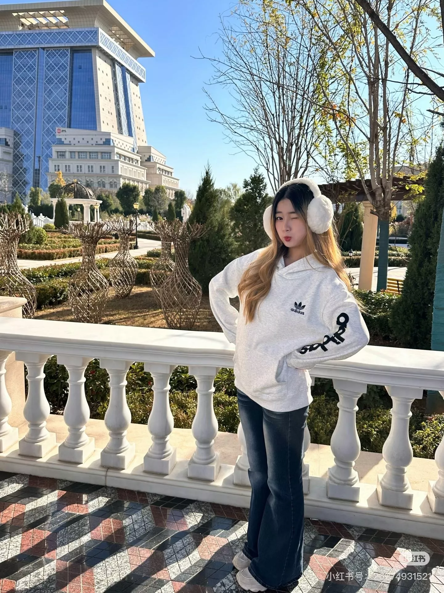 아디다스 트레포일 레터링 자수 기모 후드 상세 이미지 16