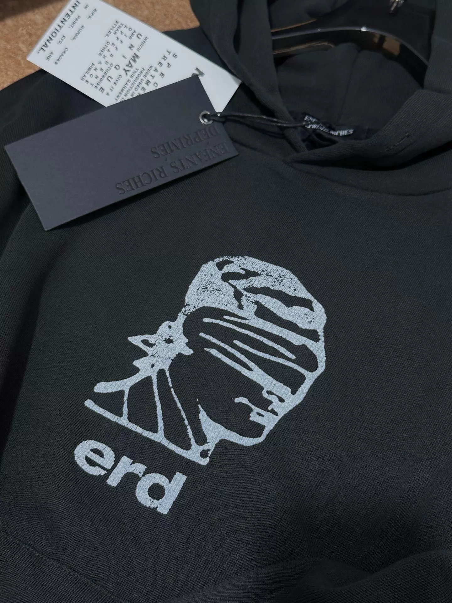 앙팡리쉬데프리메 ERD 워싱 디스트레스 프린트 후드 상세 이미지 2