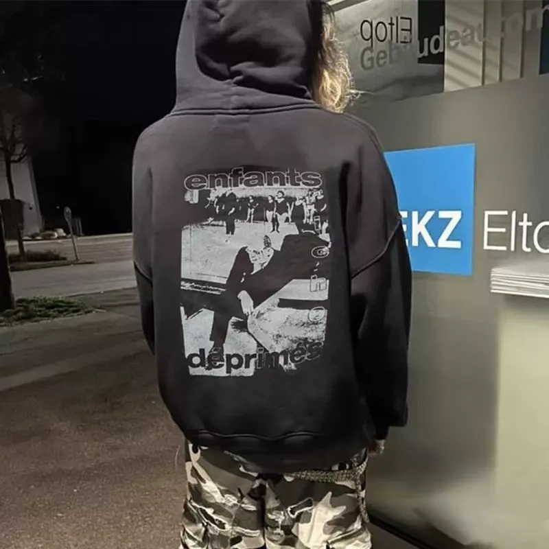 앙팡리쉬데프리메 ERD 워싱 디스트레스 프린트 후드 상세 이미지 14