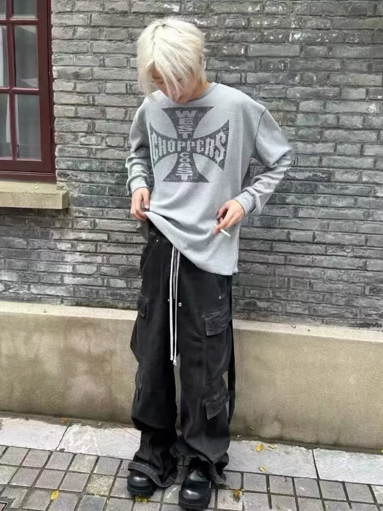 웨스트코스트초퍼스 빈티지 크로스 로고 와플 롱슬리브 상세 이미지 20
