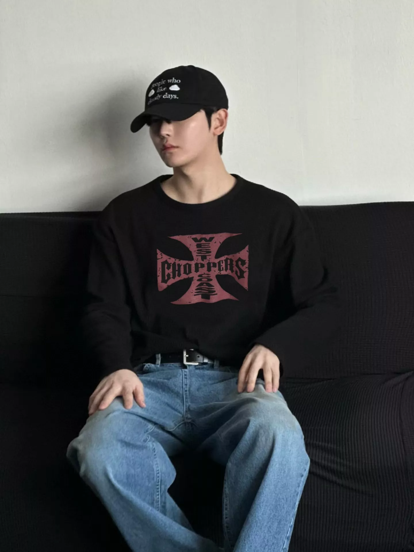 웨스트코스트초퍼스 빈티지 크로스 로고 와플 롱슬리브 상세 이미지 14