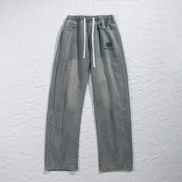 발렌시아가 워시드 아웃도어 카고 데님 롱 팬츠