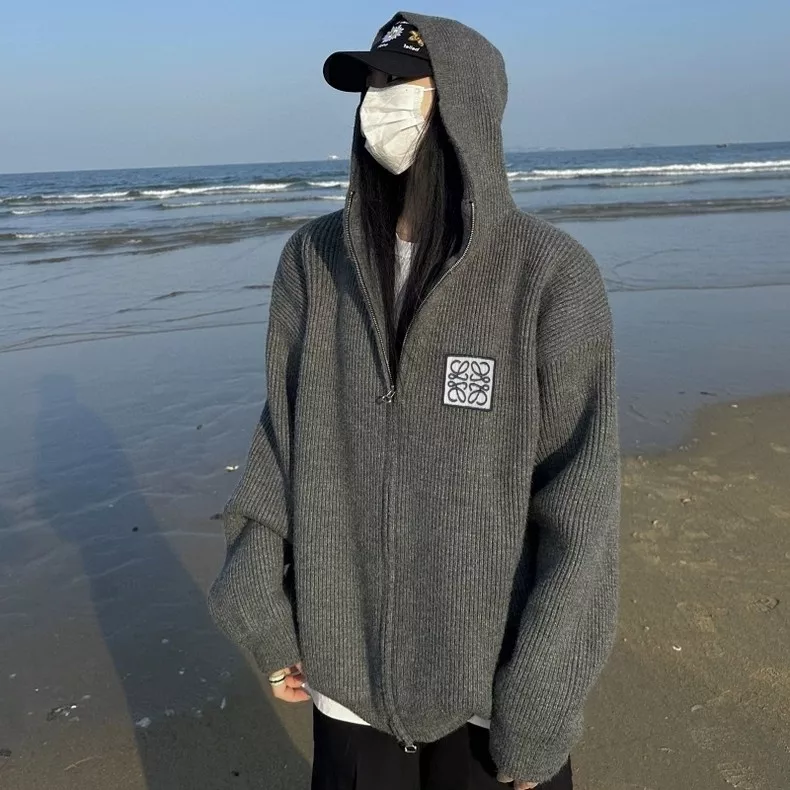 로에베 아나그램 후드 집업 니트 가디건 상세 이미지 12