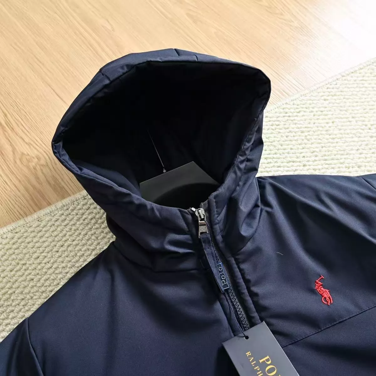 랄프로렌 북극 플리스 안감 코튼 후드 패딩 재킷 상세 이미지 6