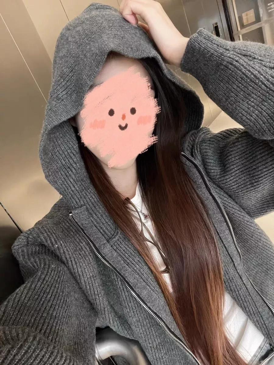 로에베 자수 로고 후드 니트 집업 상세 이미지 11