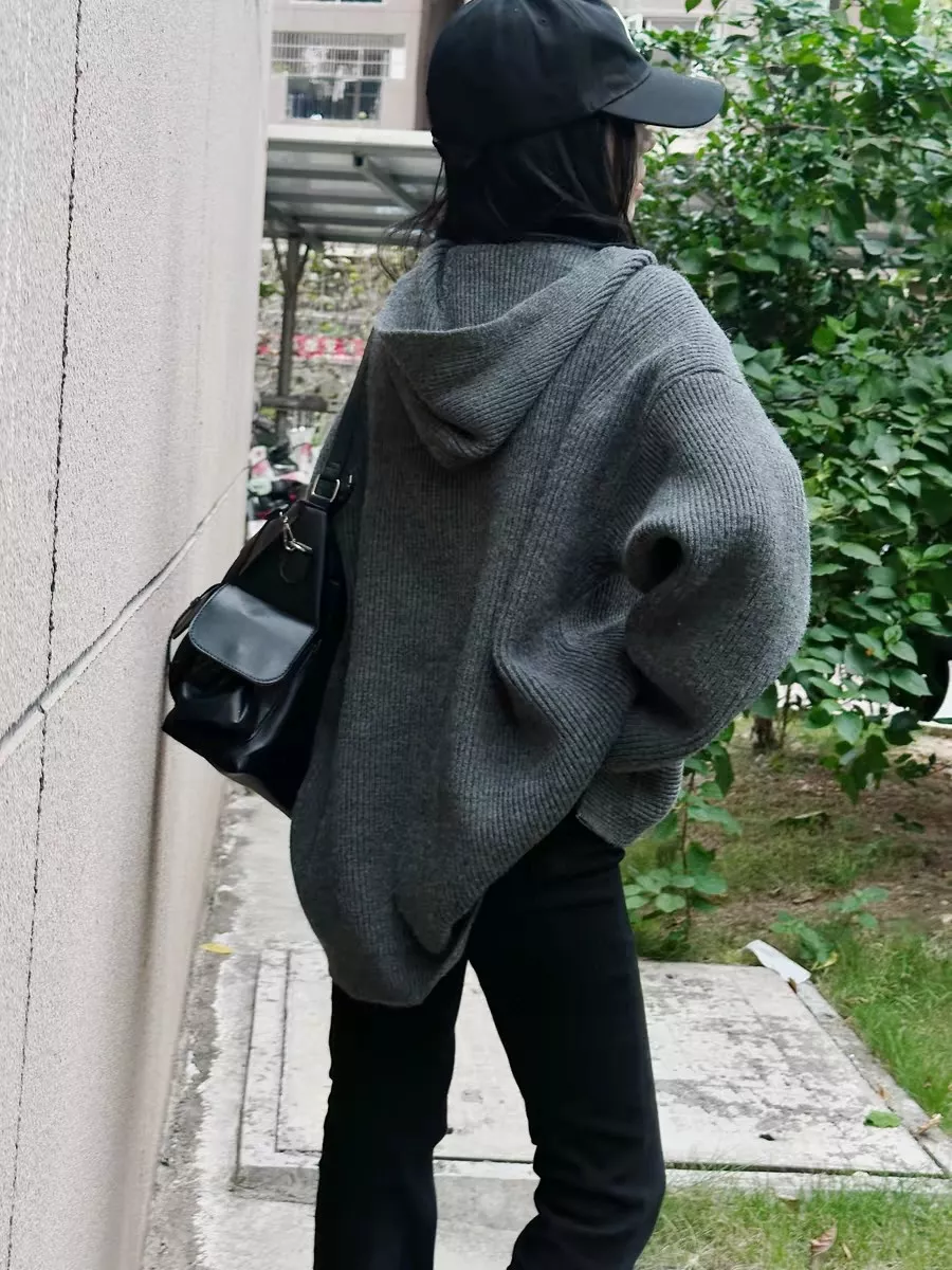로에베 자수 로고 후드 니트 집업 상세 이미지 15
