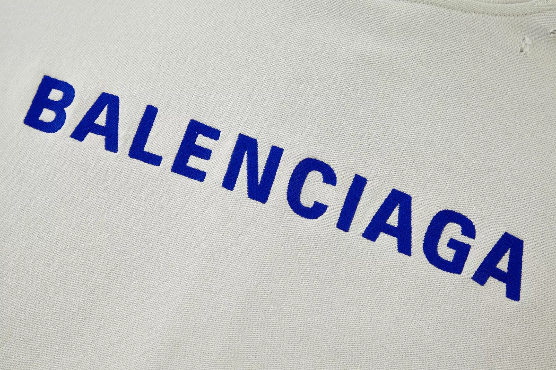 발렌시아가 BLCG 자수 로고 빈티지 워싱 집업 후드 상세 이미지 5
