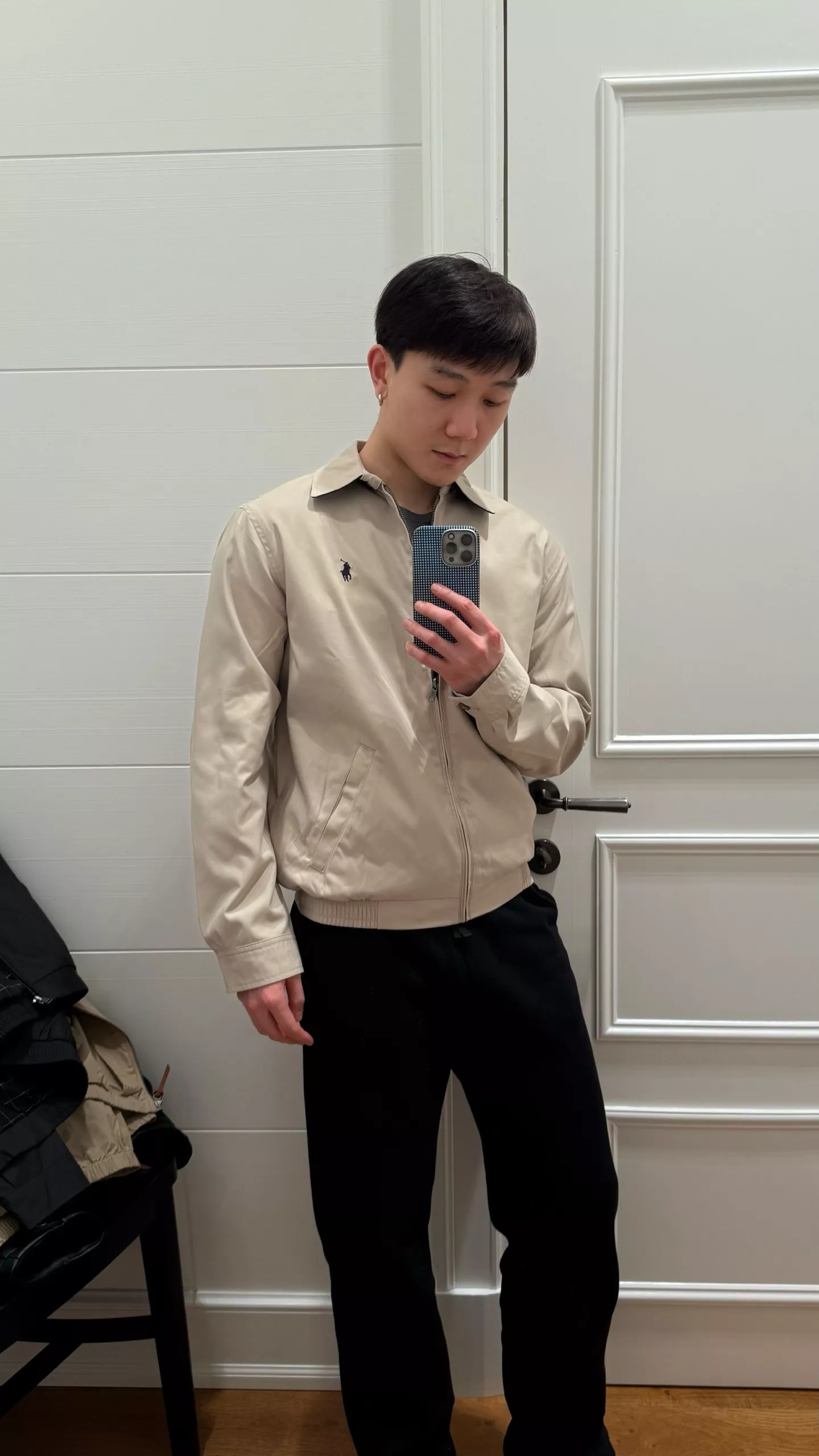 랄프로렌 금장 로고 자수 집업 카라 재킷 상세 이미지 20