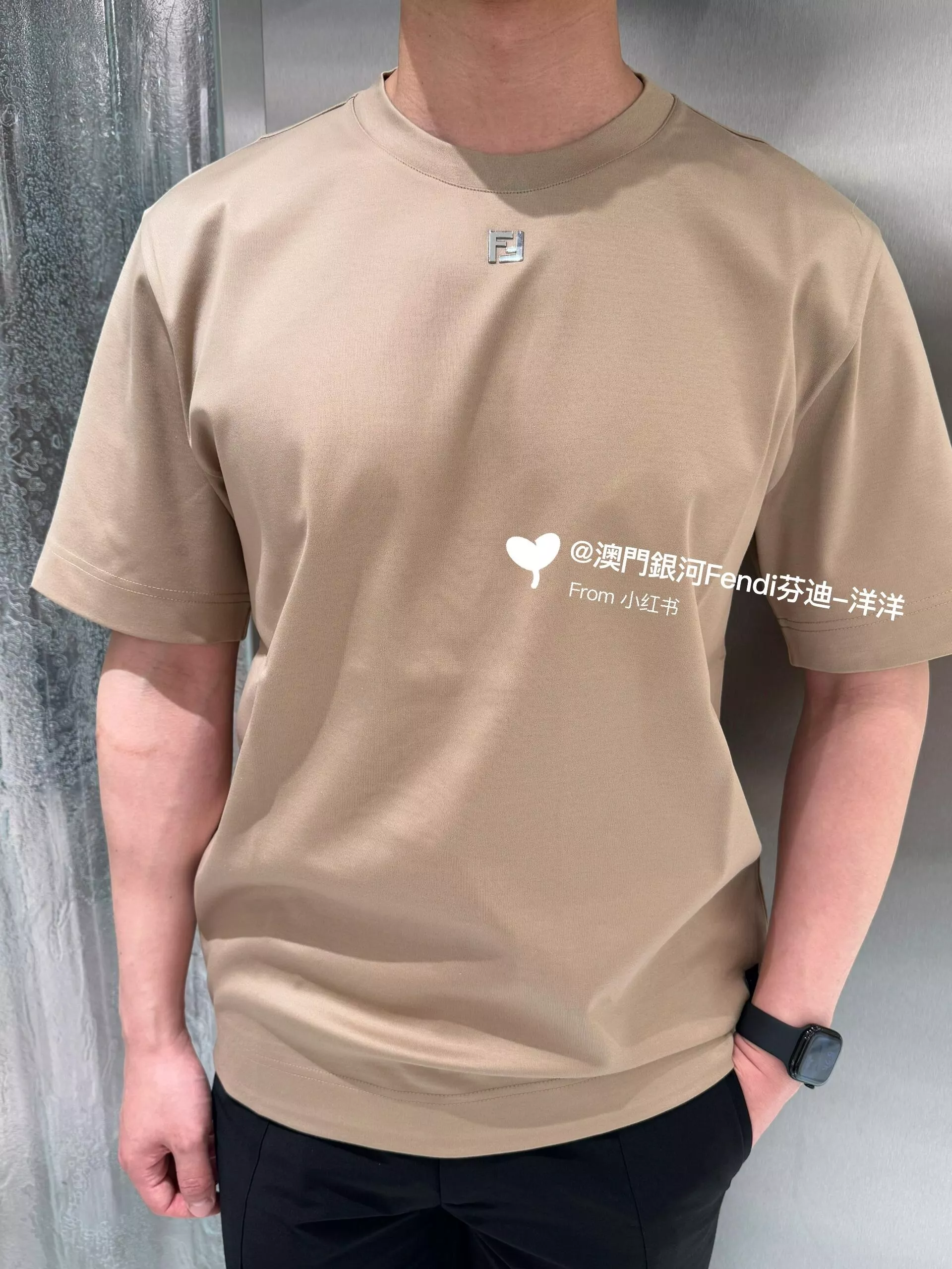 펜디 더블F 금속 로고 라운드 반팔 티셔츠 상세 이미지 14