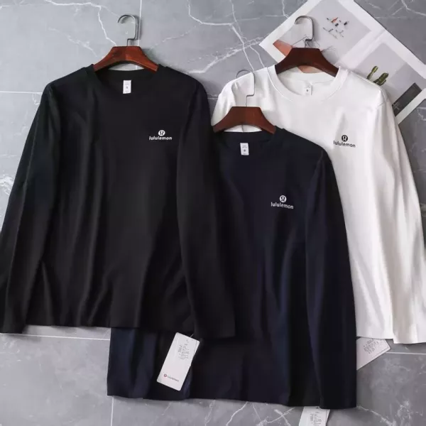 룰루레몬 남성 프린트 코튼 롱슬리브 티셔츠