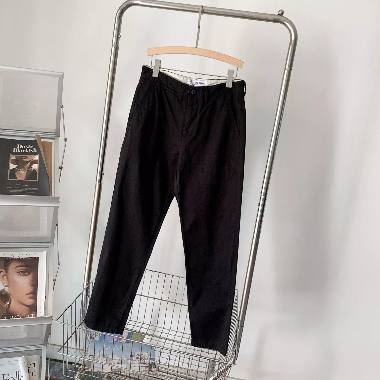 라코스테 남성 비즈니스 캐주얼 코튼 스트레이트 팬츠 상세 이미지 8