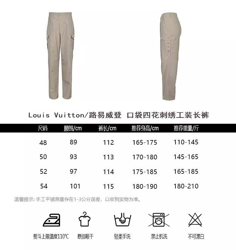 루이비통 포켓 사각 플라워 자수 카고 팬츠 상세 이미지 10