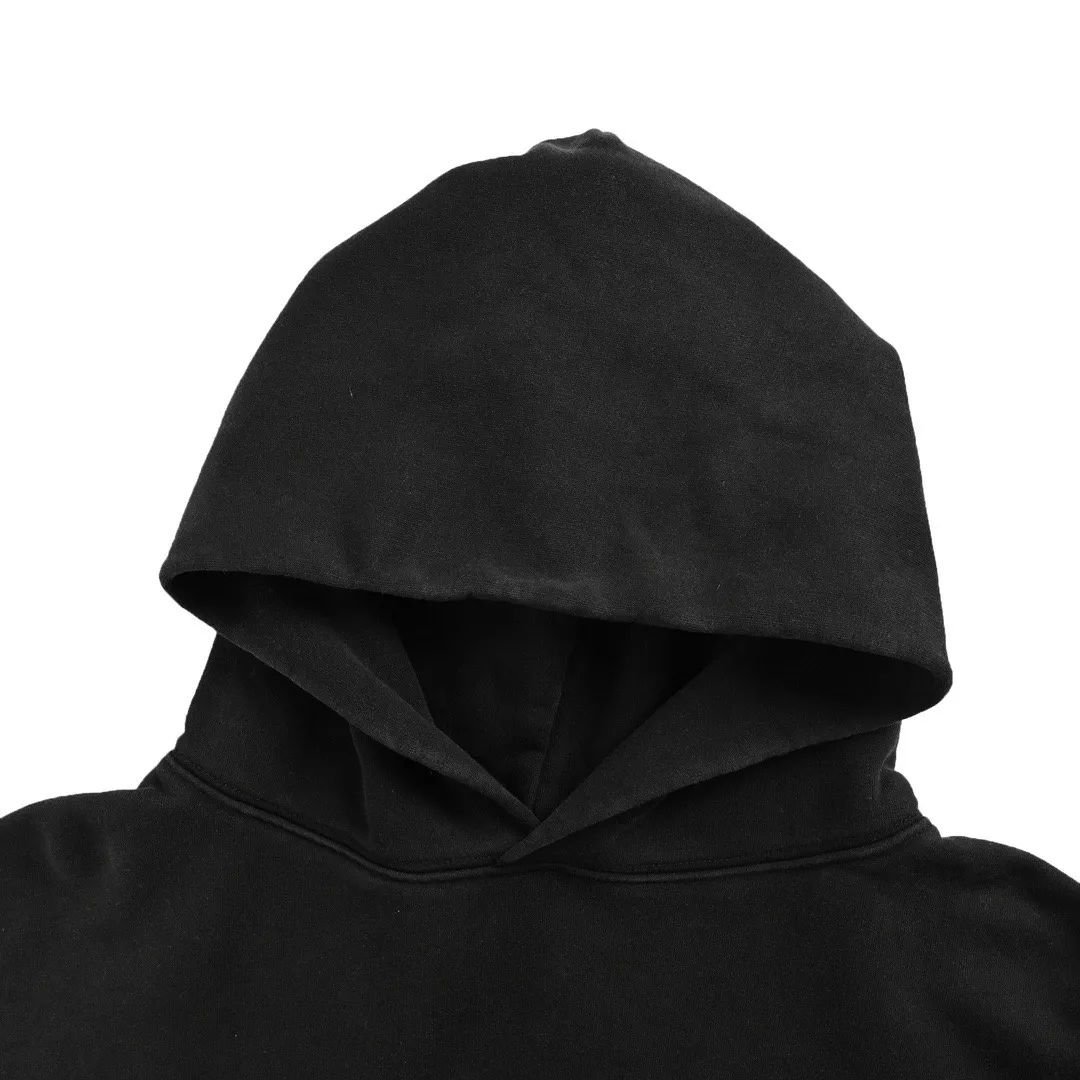 발렌시아가 더블 B 로고 자수 워싱 후드 상세 이미지 4