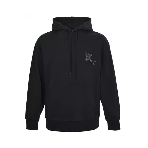 버버리 25FW 스톤 장식 타월 자수 전투마 후드