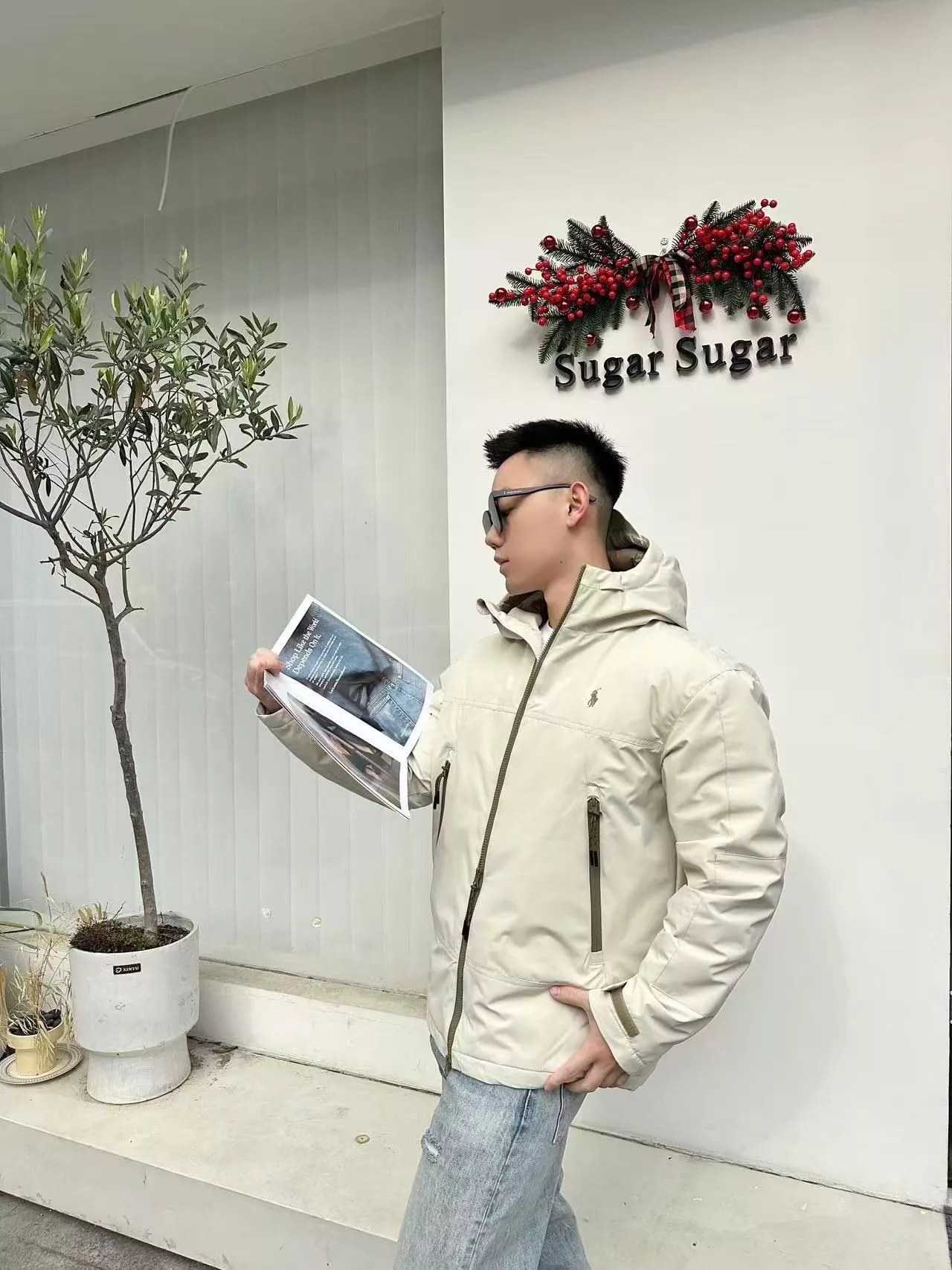 랄프로렌 자수 로고 후드 다운 재킷 상세 이미지 14