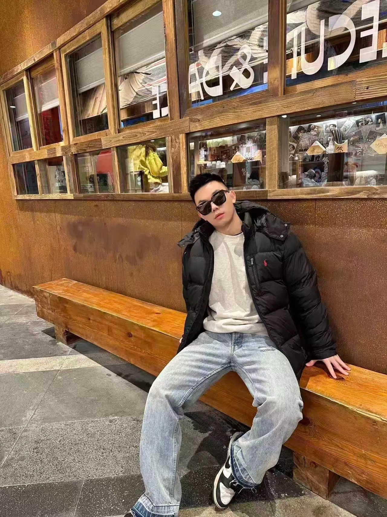 랄프로렌 클래식 포니 로고 자수 후드 다운 재킷 상세 이미지 14