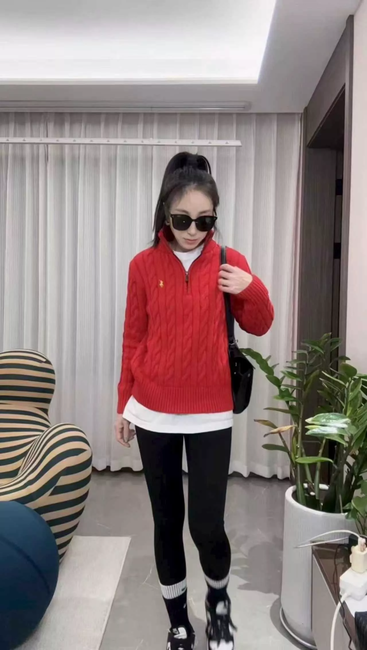 랄프로렌 케이블 반집업 니트 스웨터 상세 이미지 16