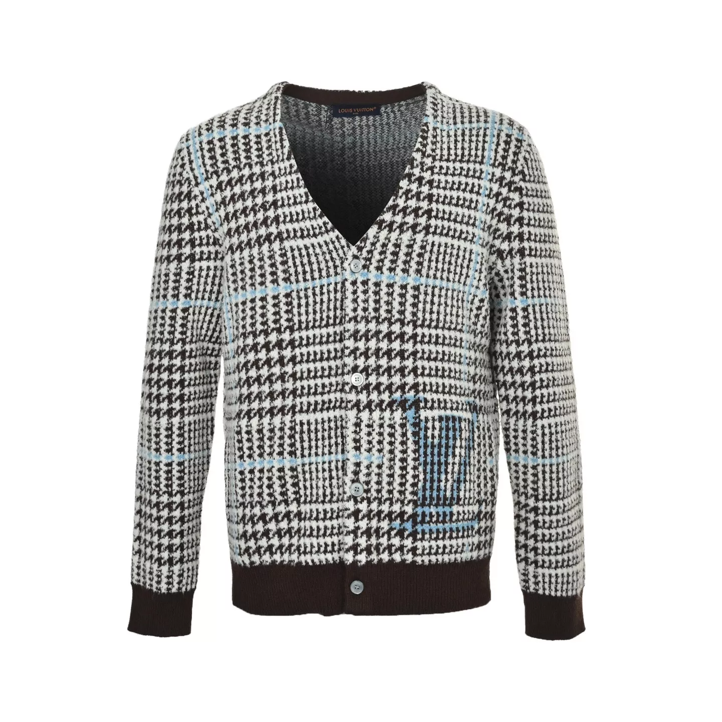 루이비통 25FW 글렌 플래드 자카드 V넥 니트 가디건 상세 이미지 1
