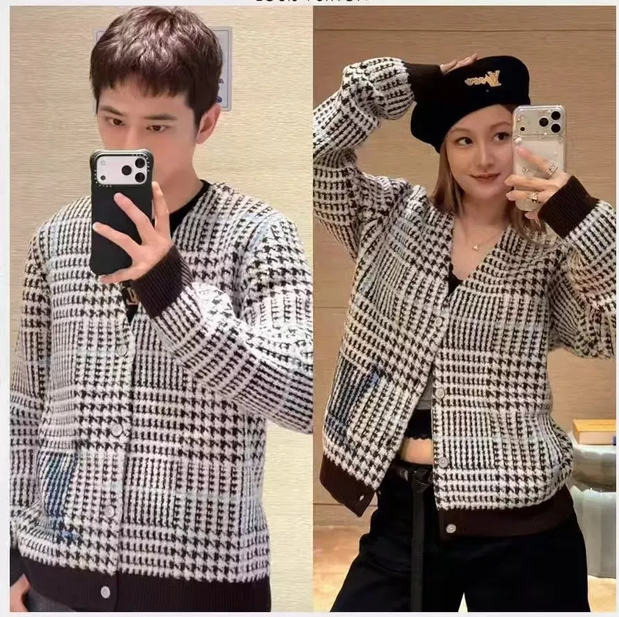 루이비통 25FW 글렌 플래드 자카드 V넥 니트 가디건 상세 이미지 15