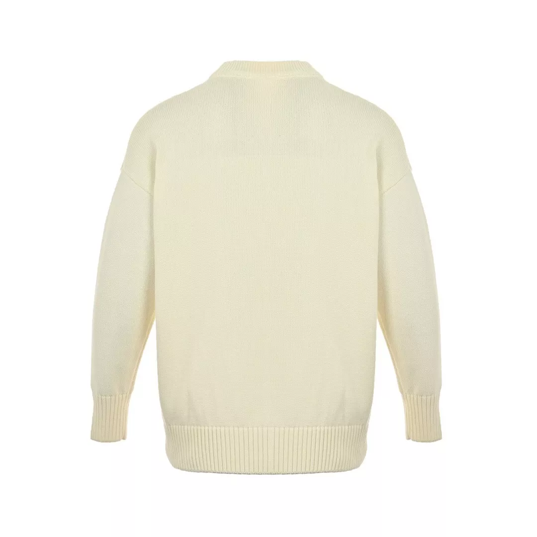 아미 21FW 하트 로고 자수 V넥 니트 가디건 상세 이미지 3