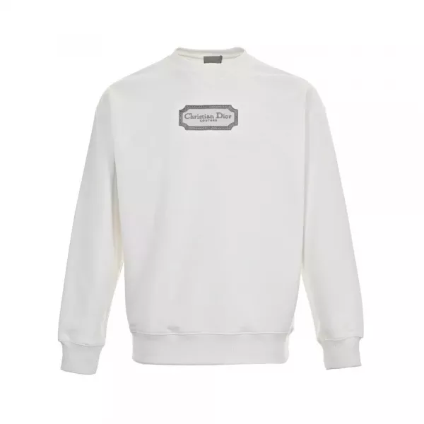 디올 22FW 실버 로고 자수 라운드넥 스웨트셔츠
